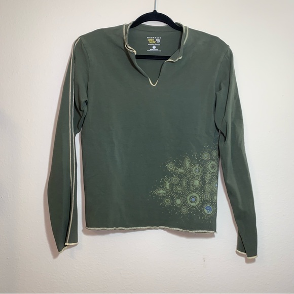 Mountain Hardwear Green Cotton Long Sleeve Tee Size M - Picture 2 of 9